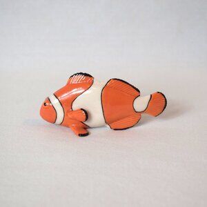 Small Vintage Porcelain Realistic Clownfish Figure Ocean Marine Fish